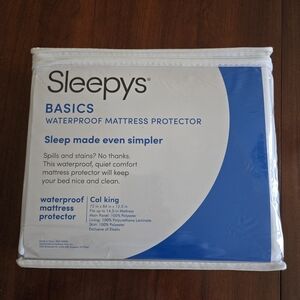 Basics Waterproof Mattress Protector - White (Cal King)